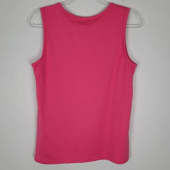 L.L. Bean Size M Supima Cotton Tank Top Lot Of 2 Bundle Pink Mauve Purple - Picture 3 of 11